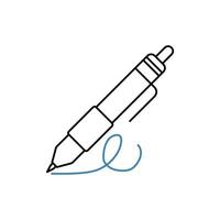 pen concept line icon. Simple element illustration. pen concept outline symbol design. vector