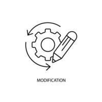 modification concept line icon. Simple element illustration. modification concept outline symbol design. vector