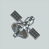 Pixel art illustration Space Satellite. Pixelated Satellite. Space Satellite pixelated for the pixel art game and icon for website and video game. old school retro. vector