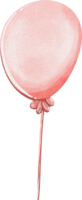 ein Rosa Ballon auf ein Stock mit ein Blume auf es png