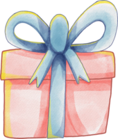 watercolor gift box clipart png