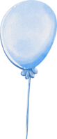 en blå ballong med en vit blomma på den png