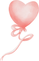 en rosa hjärta formad ballong med en band på den png