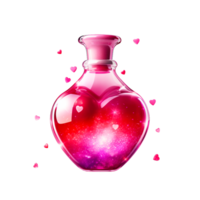 AI generated colored magical love potion elixir valentine day png