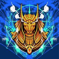 the egypt anubis illustration vector