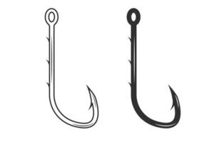 Fishing Hook Vector, Fishhook silhouette, Fishing Hook Set, Premium Quality Fishing Hook Vectors, Antique-Inspired Fishing Hook Graphics vector