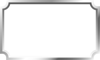 Silver Metal Border Frame png