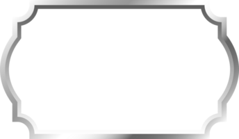 Silver Metal Border Frame png