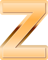 Luxury Gold Alphabet Letter Z png