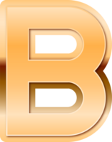 Luxury Gold Alphabet Letter B png