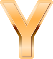 Luxury Gold Alphabet Letter Y png