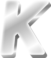 argent alphabet lettre k png