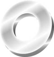 Silver Alphabet Letter O png