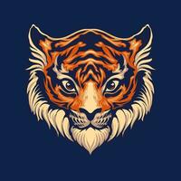 cute tiger head vector illustration