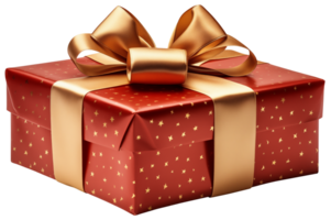 AI generated Gift box isolated on transparent background, png