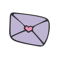 Love letter. Envelope with hearts. Valentine's day. vector