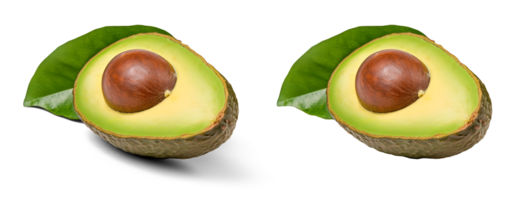 AI generated Avocado, on a transparent background, digital photography png