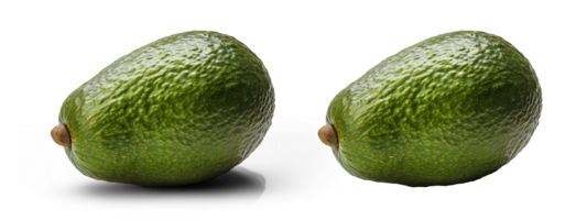 AI generated Avocado, on a transparent background, digital photography png