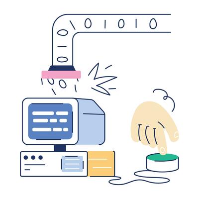 Web Programming Doodle Mini Illustration