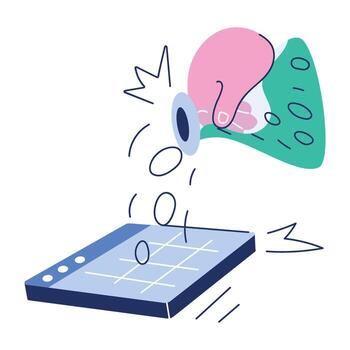 Web Programming Doodle Mini Illustration vector