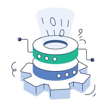 web programación garabatear mini ilustración vector