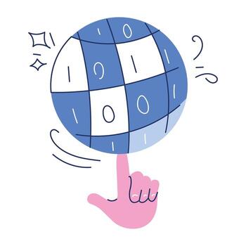 Web Programming Doodle Mini Illustration vector