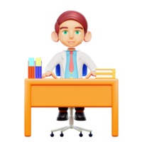 3d illustration male doctor in the office png