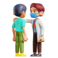 3d illustration doctor with patient png