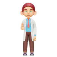3d illustration doctor thumb up png