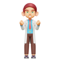 3d illustration angry doctor png