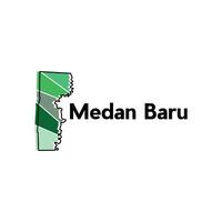 Map of Medan Baru City modern outline, High detailed vector illustration Design Template, suitable for your company