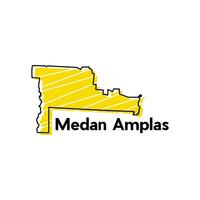 vector map City of Medan Amplas,  element graphic illustration template design