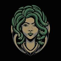 the medusa head illustration vector