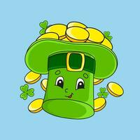 Cute character. Template for your design, books, stickers, cards, posters, clothes. Cartoon style. Isolated on color background. Vector illustration.