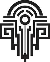 Artistic Angular Deco Logo Vector Design Deco Geometry in Motion Geometric Icon Emblem