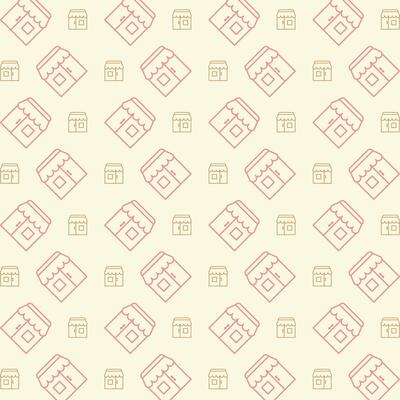 Shop repeating pattern vector design beautiful illustration background