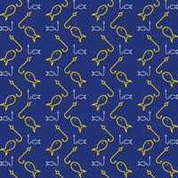 Fishing trendy vector design repeating pattern illustration background