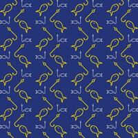 Fishing trendy vector design repeating pattern illustration background