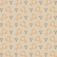 Trophy trendy vector design repeating pattern illustration background