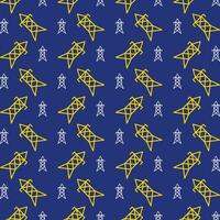 Electric tower trendy vector design repeating pattern illustration