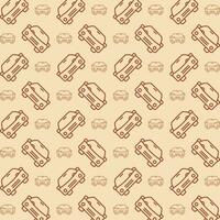 Car trendy vector design repeating pattern illustration background