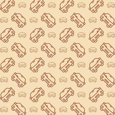 Car trendy vector design repeating pattern illustration background