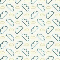 Cloud beautiful repeating pattern design colorful vector illustration background