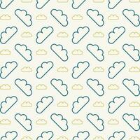 Cloud beautiful repeating pattern design colorful vector illustration background