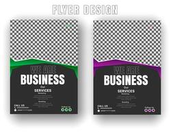 Digital business flyer and innovation solution with gradient color shape or white background roll up design template vector