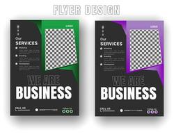 Digital business flyer and innovation solution with gradient color shape or white background roll up design template vector