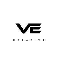VE Letter Initial Logo Design Template Vector Illustration