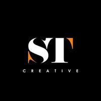 S t letra inicial logo diseño modelo vector ilustración