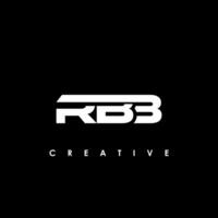 RBB letra inicial logo diseño modelo vector ilustración