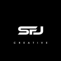 sfj letra inicial logo diseño modelo vector ilustración